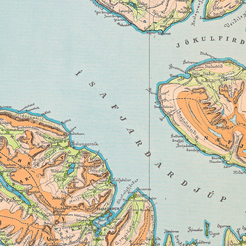 Westfjords map